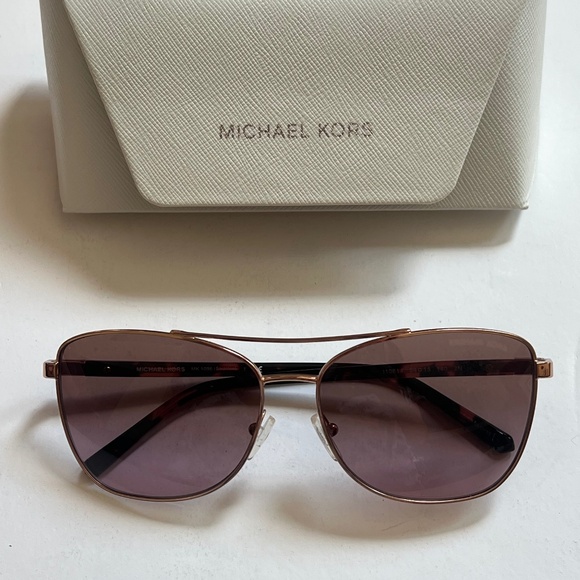 Michael Kors Accessories - Michael Kors 11084 MK 1096 Stratton Square Full Rim Rose Gold Ladies Sunglasses
